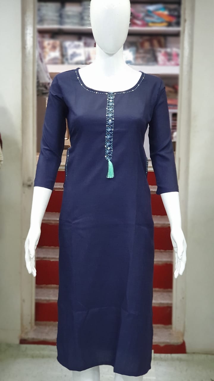 Ff Pocket Fancy Ethnic Wear Cotton Printed Kurti Collection